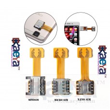 OkaeYa Hybrid SIM Slot Adapter, Avails You To Run 2 SIM And Micro SD Card, All At A Time (Nano to Micro Sim Slot)
